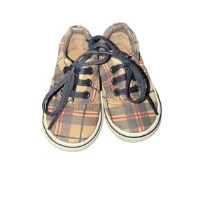 Vans Toddler Plaid Low Top Sneakers Shoes Casual Lace Up Kids Size Unknown